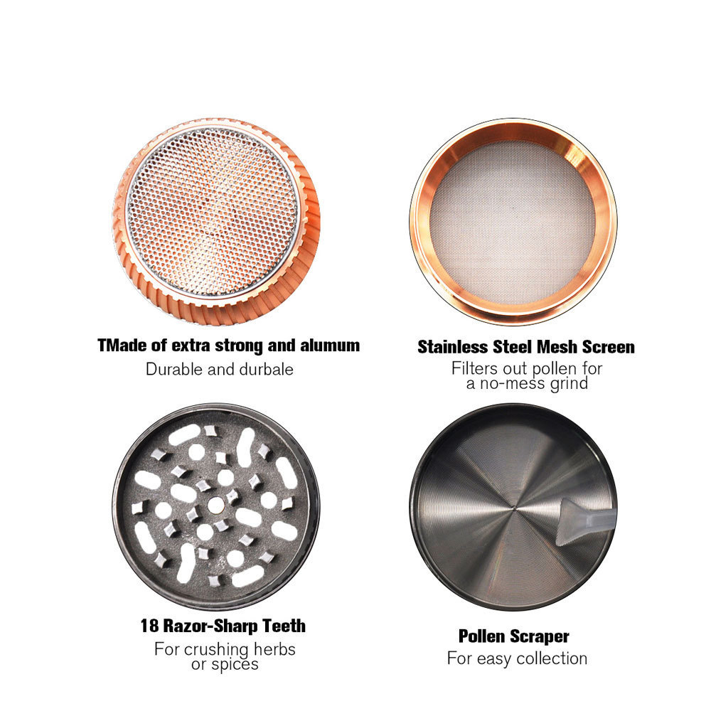 Metal Smoke Grinder Creative Mushroom Zinc Alloy Grinder - Image 3