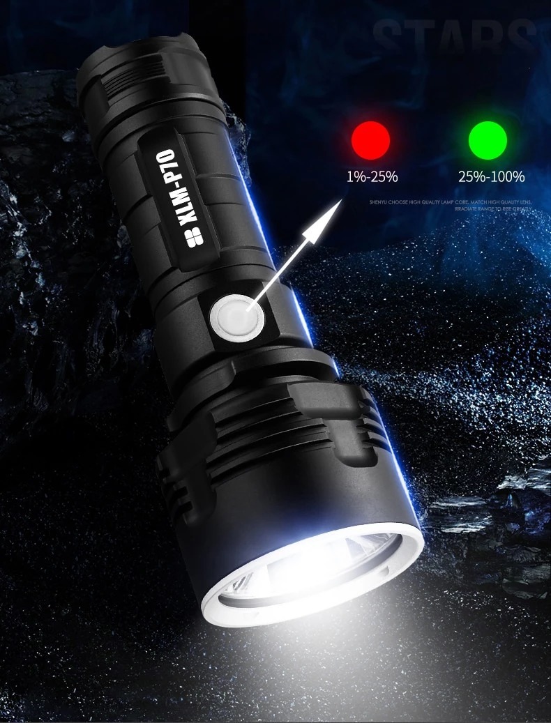 Strong Flashlight Focusing Led Light Rechargeable Super Bright LED Outdoor Xenon Lamp - Image 4