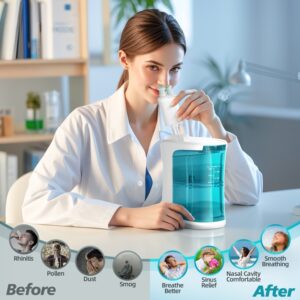 Portable Nasal Irrigator For Home Use Nasal Saline Solution Nasal Irrigation