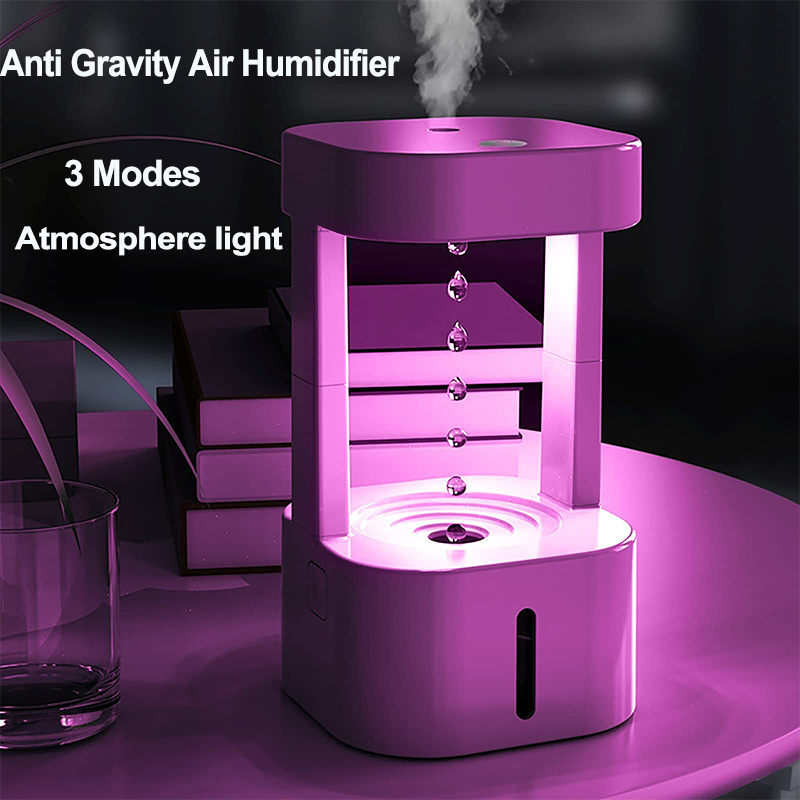 Creative Anti-gravity Water Drop Humidifier Air Conditioning Mist Spray Household Quiet Bedroom Office With 580ML Water Tank - Image 8