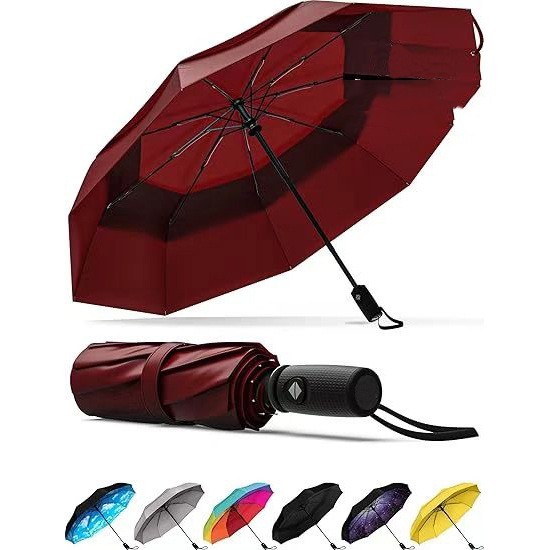 Automatic Folding Umbrella Three-Fold Travel-Ready Windproof - Image 8