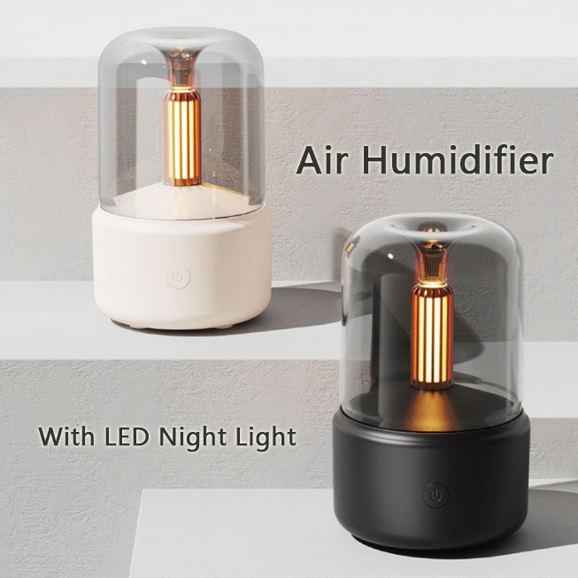 Atmosphere Light Humidifier Candlelight Aroma Diffuser Portable 120ml Electric USB Air Humidifier Cool Mist Maker Fogger 8-12 Hours With LED Night Light - Image 9
