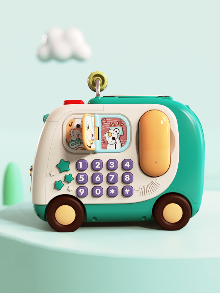 Happy Children's Toys For Boys And Girls, Babies, Brains, Hands, Drums, Toys, Hexahedron, Bus, Gift - Image 7