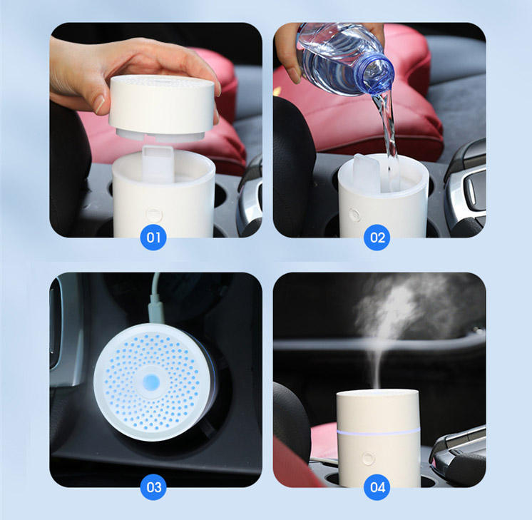 Car Diffuser Aroma Ultrasonic Water Mist Humidifier Lighting Oils Diffuser Car Aroma Diffuer Humidifier - Image 6