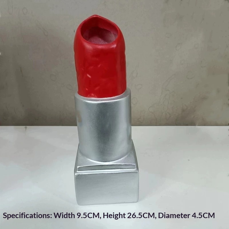 Creative Light-Luxury Modern Living Room Metal Lipstick-Shape Flower Vase - Image 7