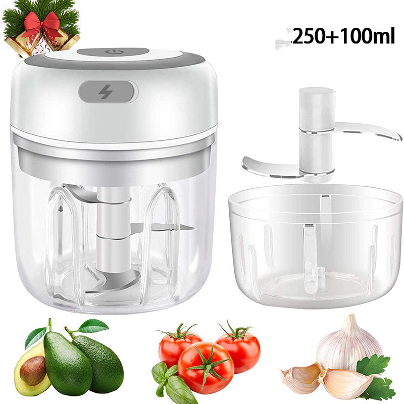 Mini Electric Garlic Chopper USB Charging Ginger Masher Machine Sturdy Durable Chili Vegetable Crusher Kitchen Tool - Image 3