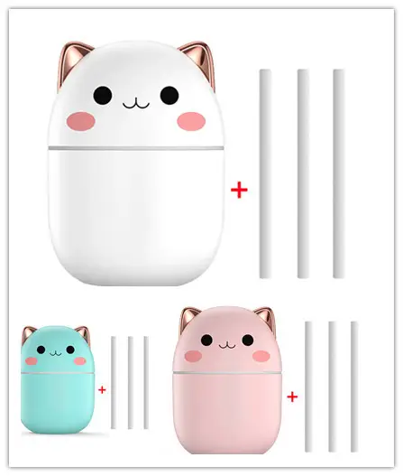 Air Humidifier Cute Cat Ultra-Silent USB Office Household Bedroom Car Aromatherapy Air Purifier With Led Cool Mist Spray - Image 6