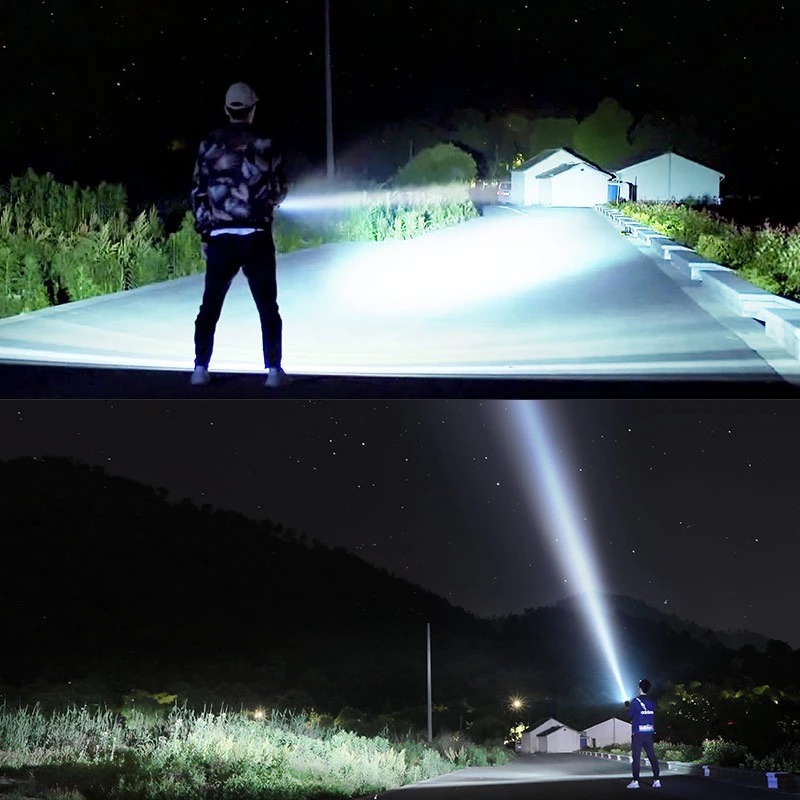 Strong Flashlight Focusing Led Light Rechargeable Super Bright LED Outdoor Xenon Lamp - Image 8