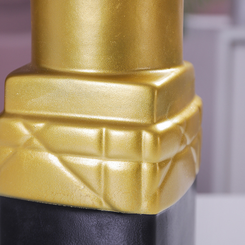 Creative Light-Luxury Modern Living Room Metal Lipstick-Shape Flower Vase - Image 3