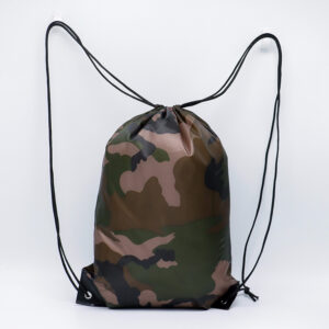 Camouflage Drawstring Backpack – Lightweight Polyester Sports Bag