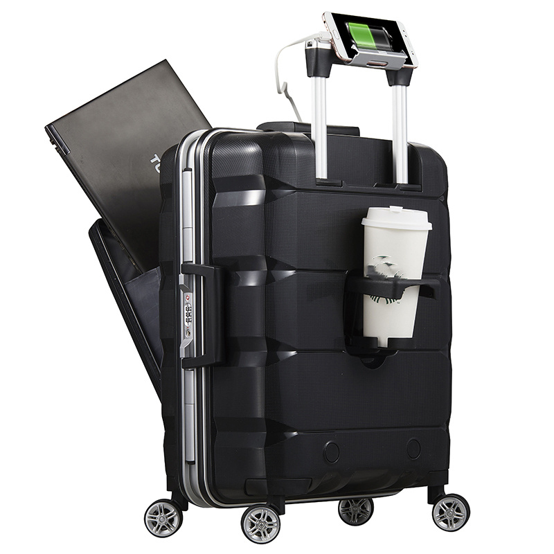 Multifunctional Computer Carry-On Luggage – Aluminum Frame Business Travel Case - Image 4