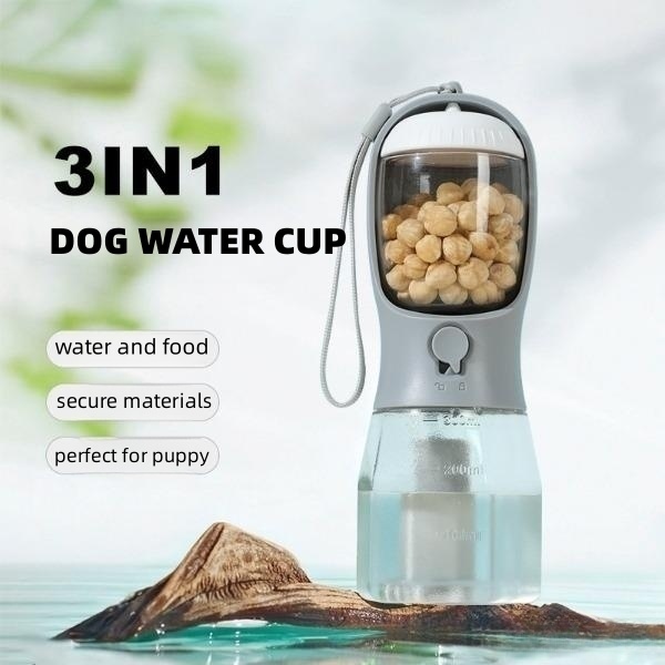 Dog Water Cup Drinking Food Garbage Bag Three-in-one Portable Small Multi-functional Pet Cups Pets Supplies - Image 3