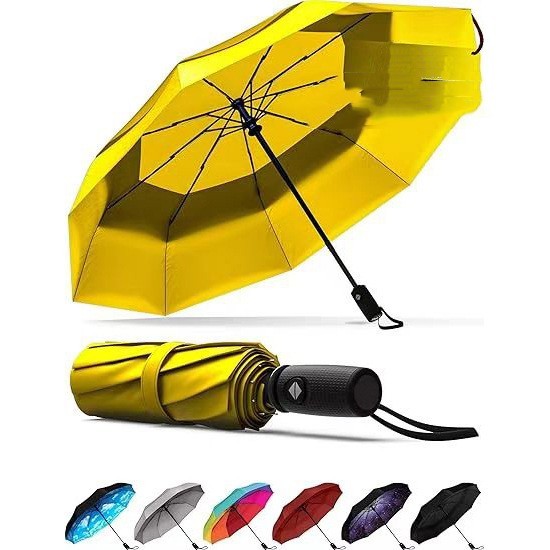 Automatic Folding Umbrella Three-Fold Travel-Ready Windproof - Image 6