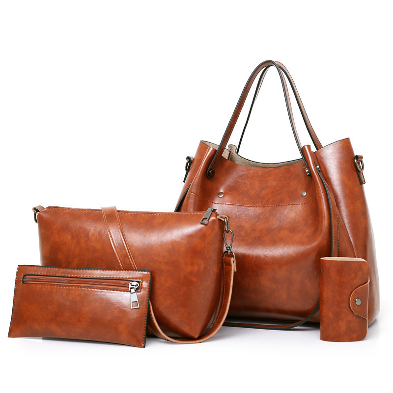 Women’s Retro 4-Piece Bag Set – Matching Mother & Daughter Handbags - Image 4