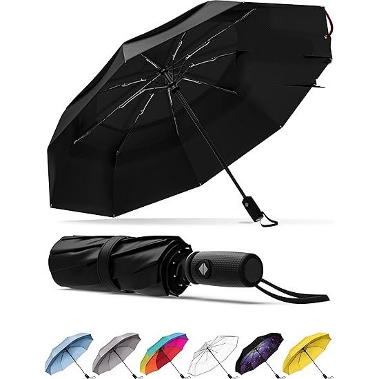 Automatic Folding Umbrella Three-Fold Travel-Ready Windproof - Image 7