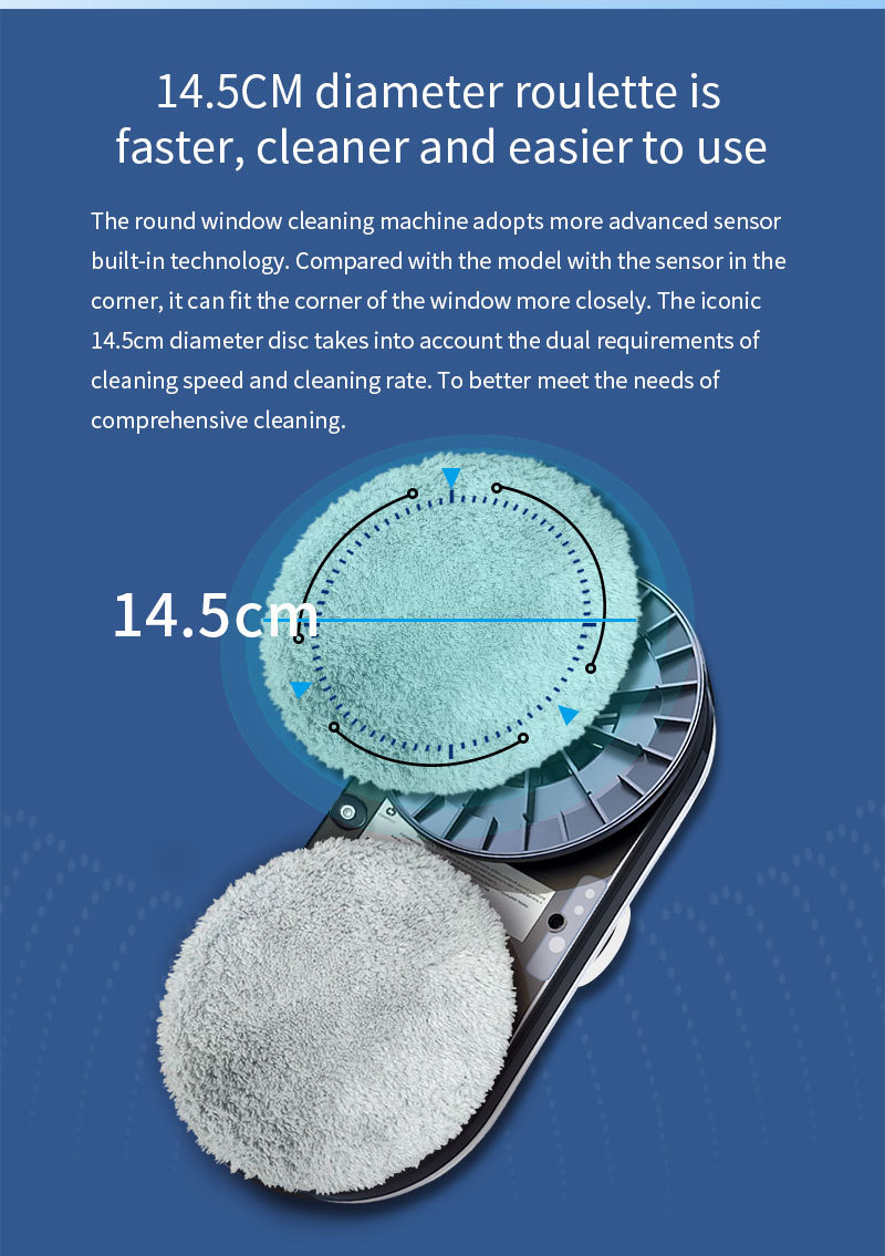 Window Cleaner Robot, Smart Window Cleaner With Automatic Water Spray, Remote Control Robot Window Washer For Windows Tiles Glass Door - Image 7