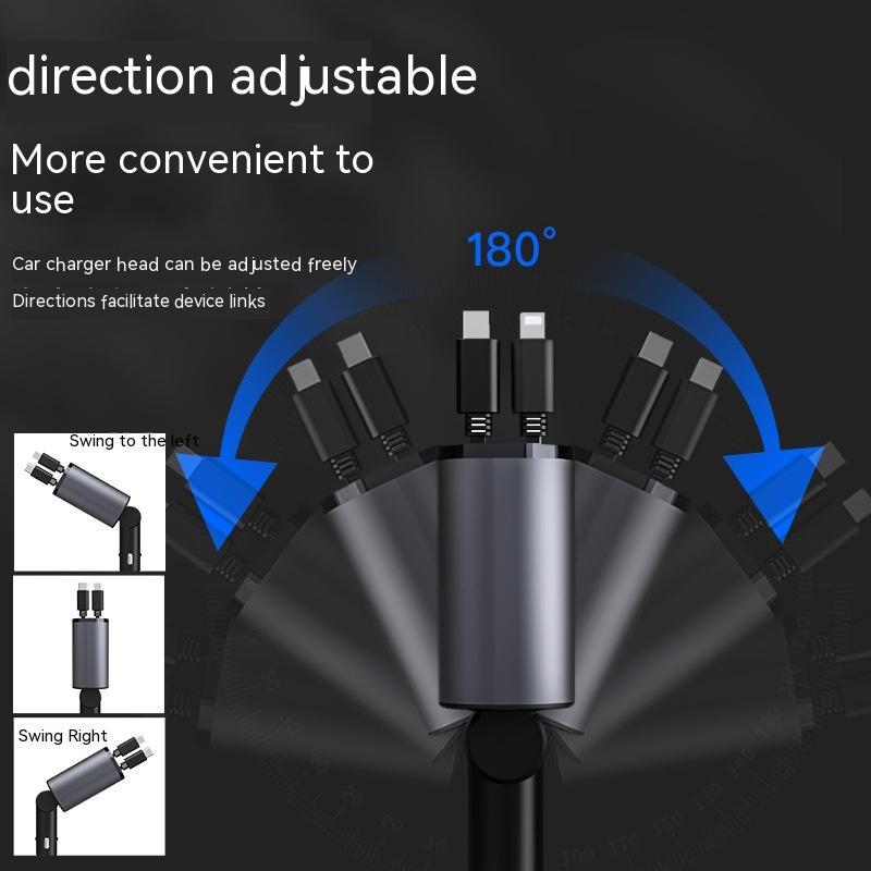 Metal Car Charger 100W Super Fast Charging Car Cigarette Lighter USB And TYPE-C Adapter - Image 5