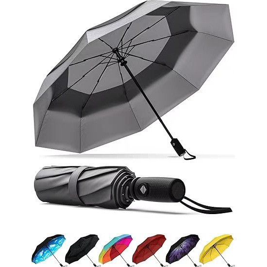 Automatic Folding Umbrella Three-Fold Travel-Ready Windproof - Image 3