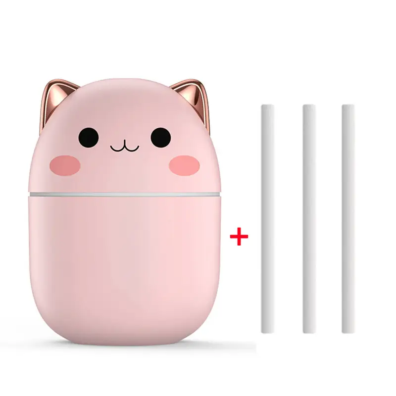 Air Humidifier Cute Cat Ultra-Silent USB Office Household Bedroom Car Aromatherapy Air Purifier With Led Cool Mist Spray - Image 7