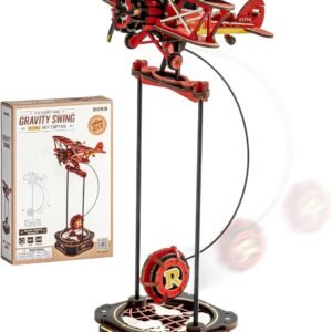 ROKR 3D Wooden Puzzle Kit - Gravity Swing Series Gladiator Fighter With Moving Mechanism, Challenging DIY Building Project For Adult Model Enthusiasts