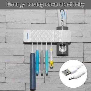 UV Lamp Sterilizer Toothbrush Holder Bathroom Automatic Toothpaste Health Clean
